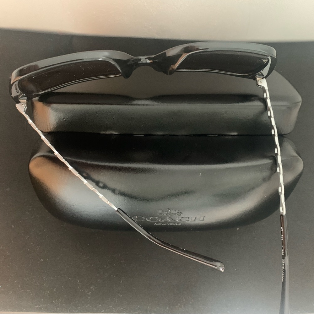 Coach Silver and Black Glasses with Modern Design - Picture 4 of 6